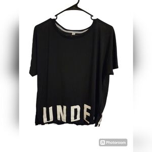 UNDER ARMOUR black Crop Top Tee T shirt Size Small
